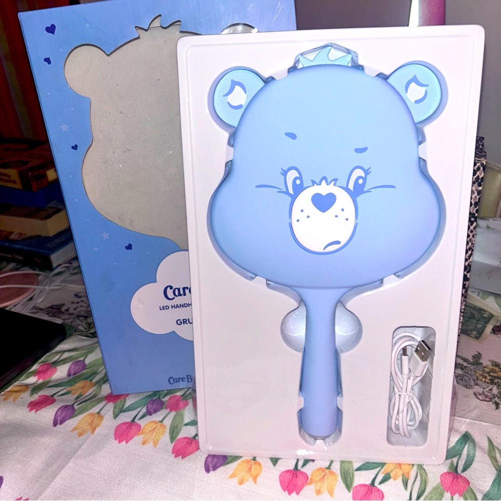 Care Bears Grumpy Bear Impressions beauty X colab. Hand mirror with stand